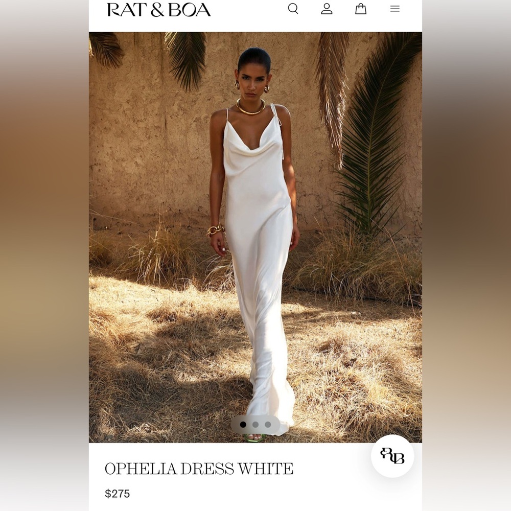 COPY - Rat & Boa | Ophelia Dress White | XXS